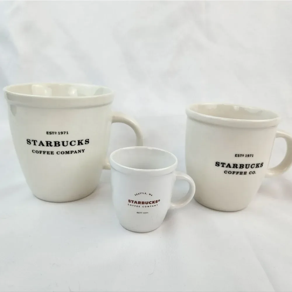 ☕️Starbucks 2016 Ivory Mini Abbey Ceramic Demitasse 3oz Espresso Mug